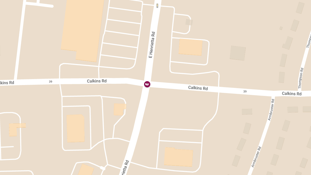 Accident with Injuries at East Henrietta Rd NBSB & Calkins Rd