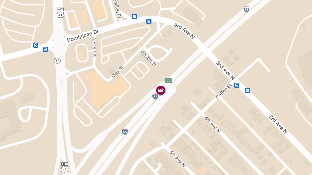 Accident with Injuries at Fulton Bridge I-65 S