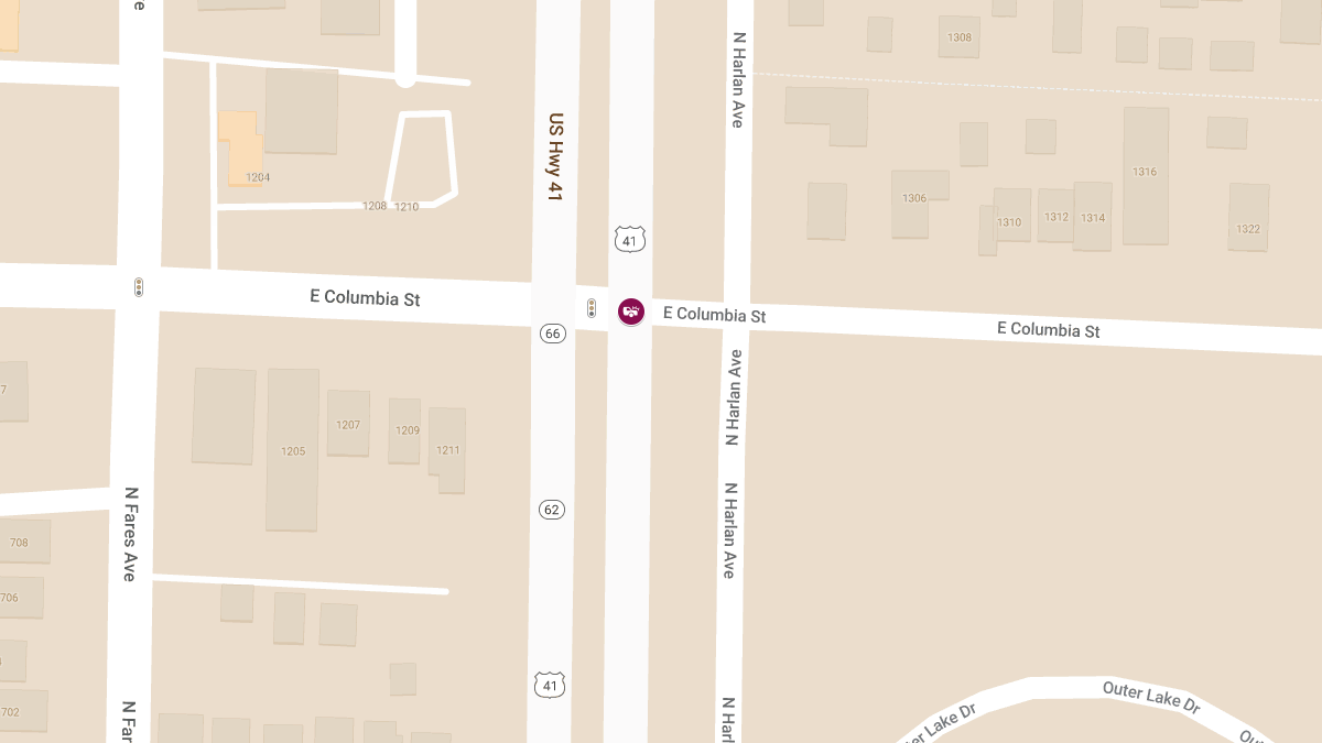 Accident with Injuries at Hwy 41 & Columbia
