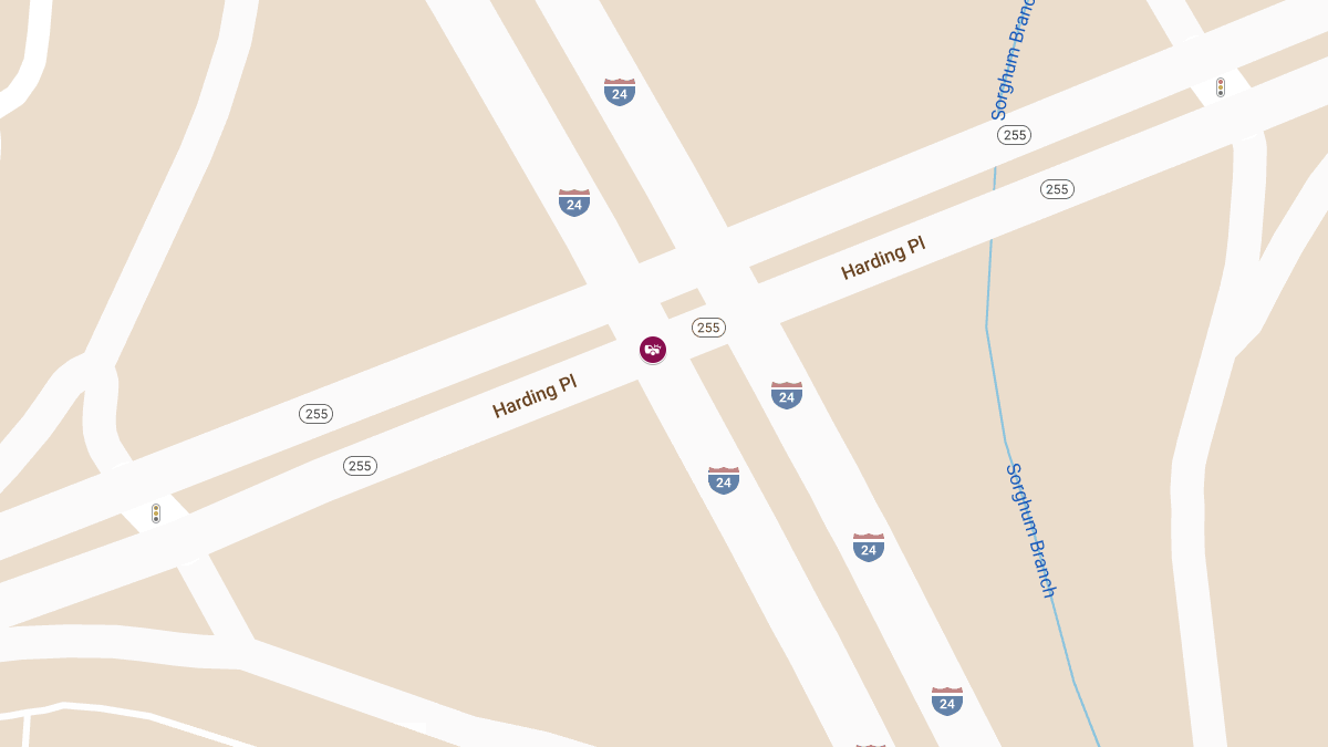 Accident with Injuries at I-24 W & Harding Pl