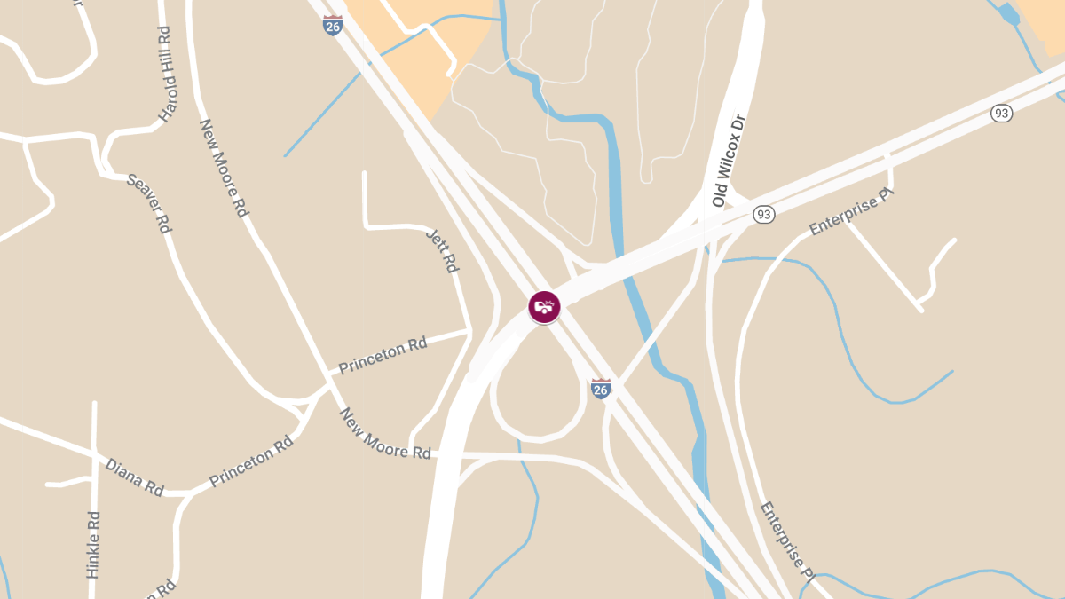 Accident with Injuries at I-26 and Sullivan Gardens Pkwy