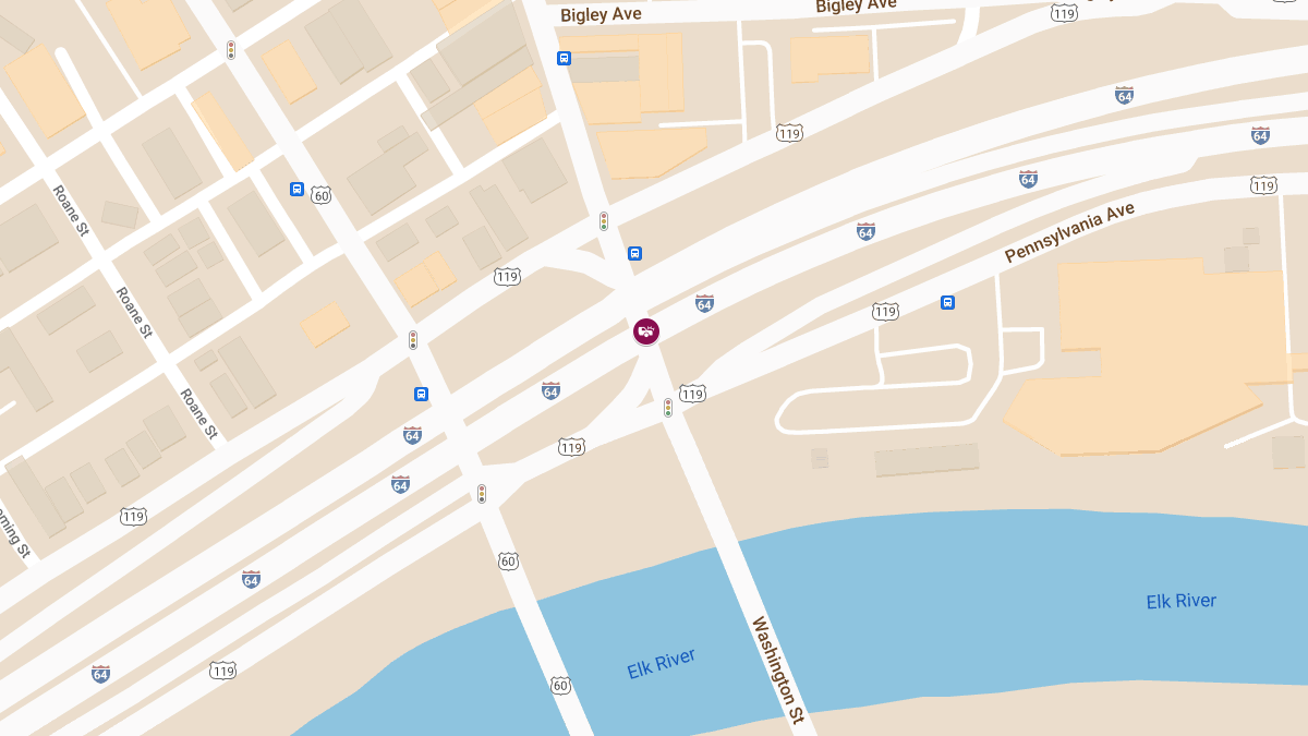 Accident with Injuries at I-64W & Washington St Exit