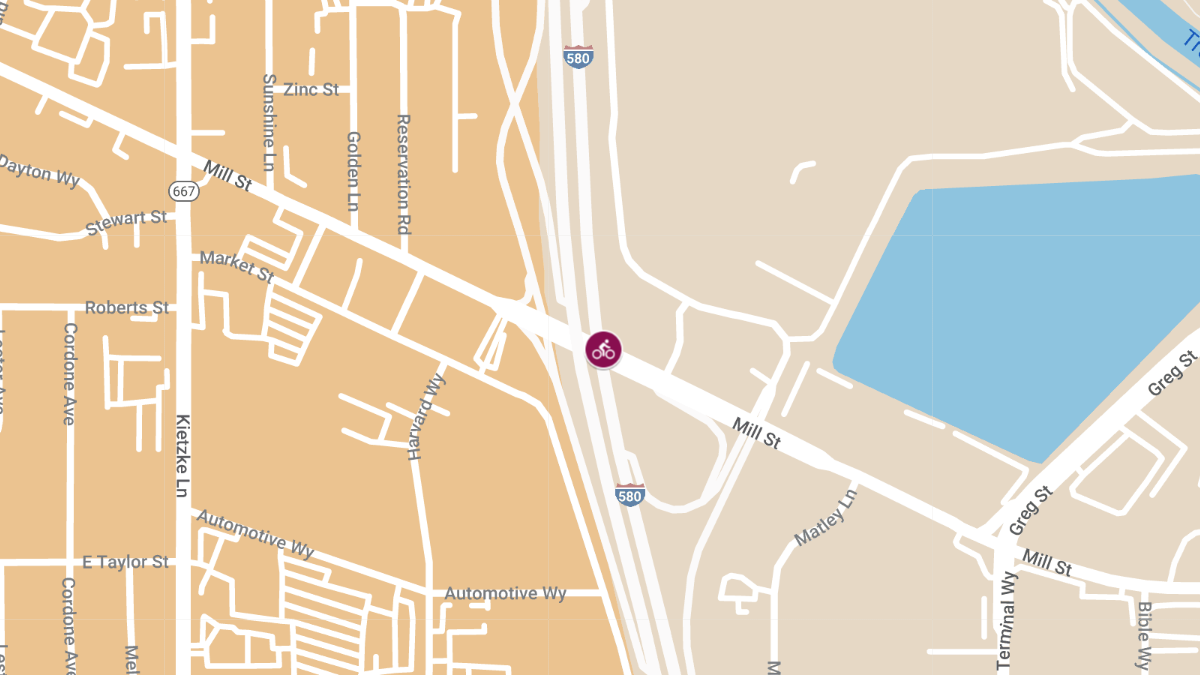 Accident with Injuries at IR580 S & Mill St SB On-Ramp