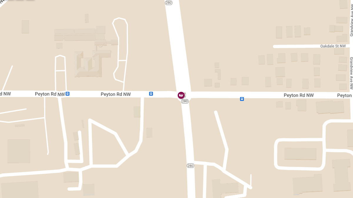 Accident with Injuries at James Jackson Pkwy NW & Peyton Rd NW