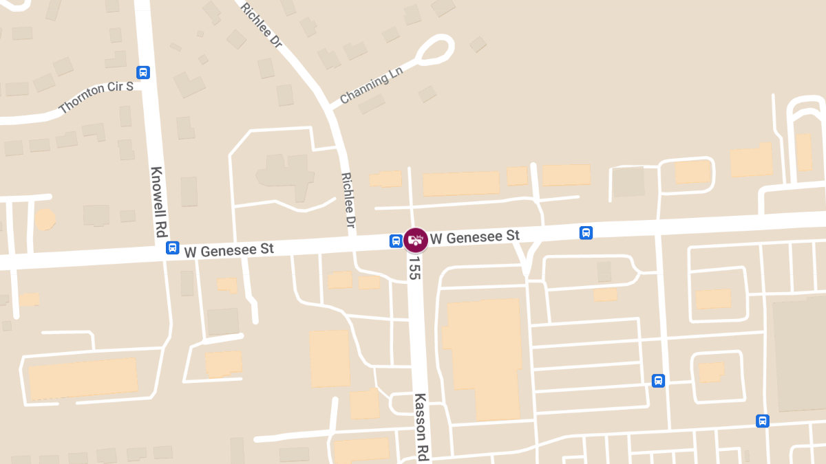 Accident with Injuries at Kasson Rd NBSB at West Genesee St