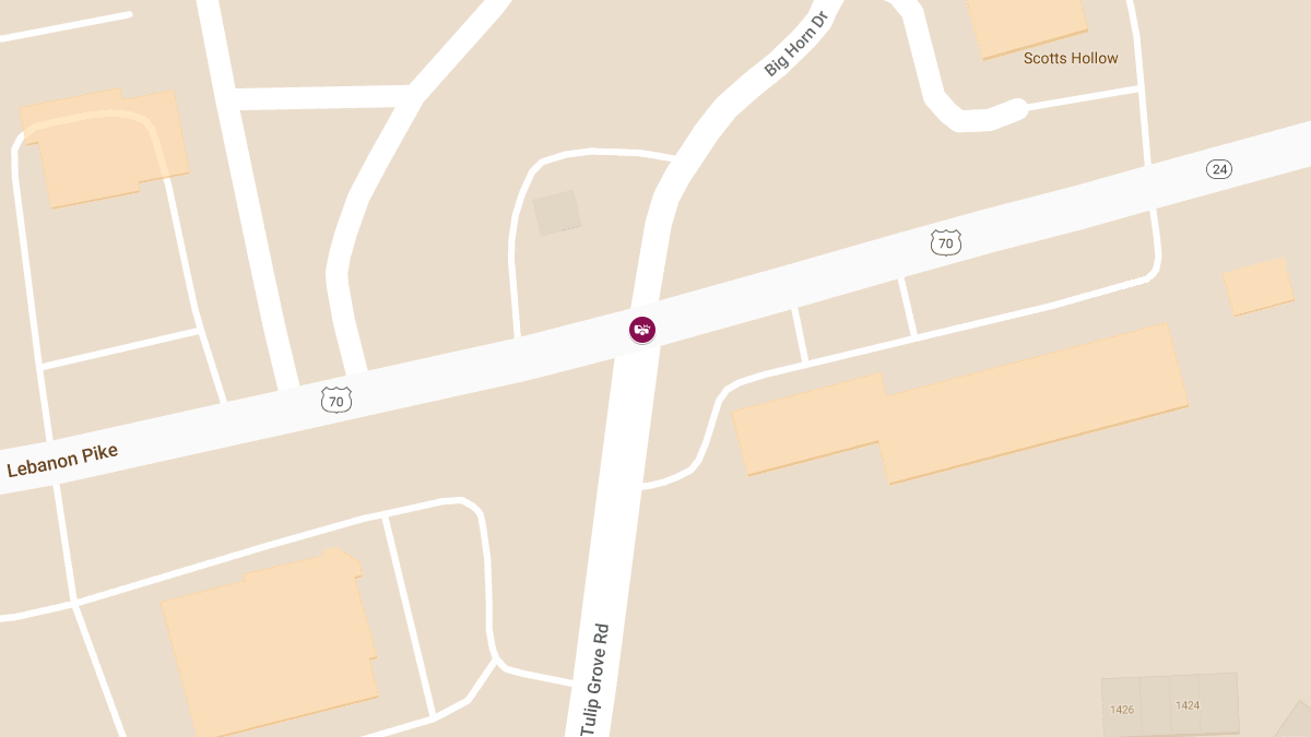 Accident with Injuries at Lebanon Pike & Tulip Grove Rd