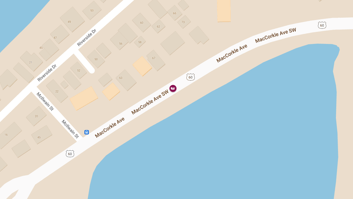 Accident with Injuries at MacCorkle Ave SW & River Walk Mall