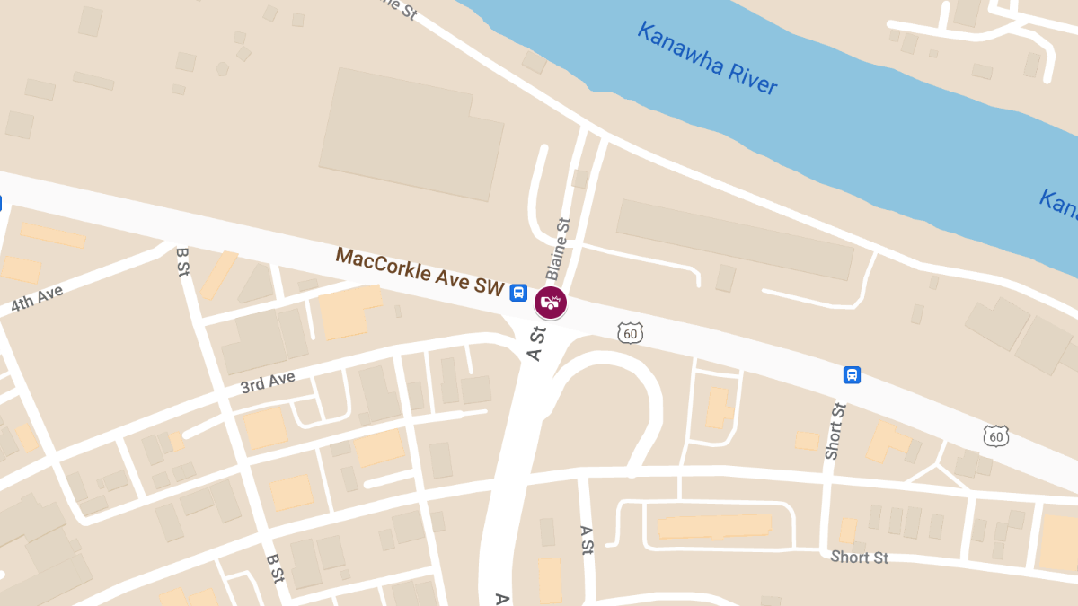 Accident with Injuries at Montrose Dr & MacCorkle Ave SW
