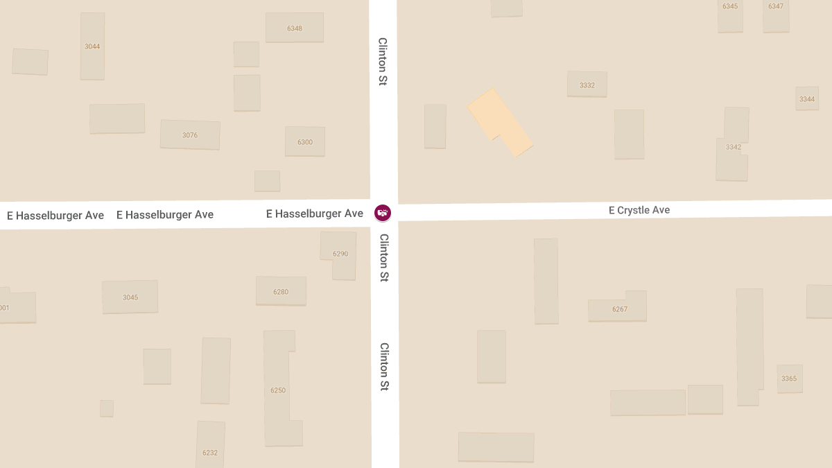 Accident with Injuries at N Clinton & E Crystal