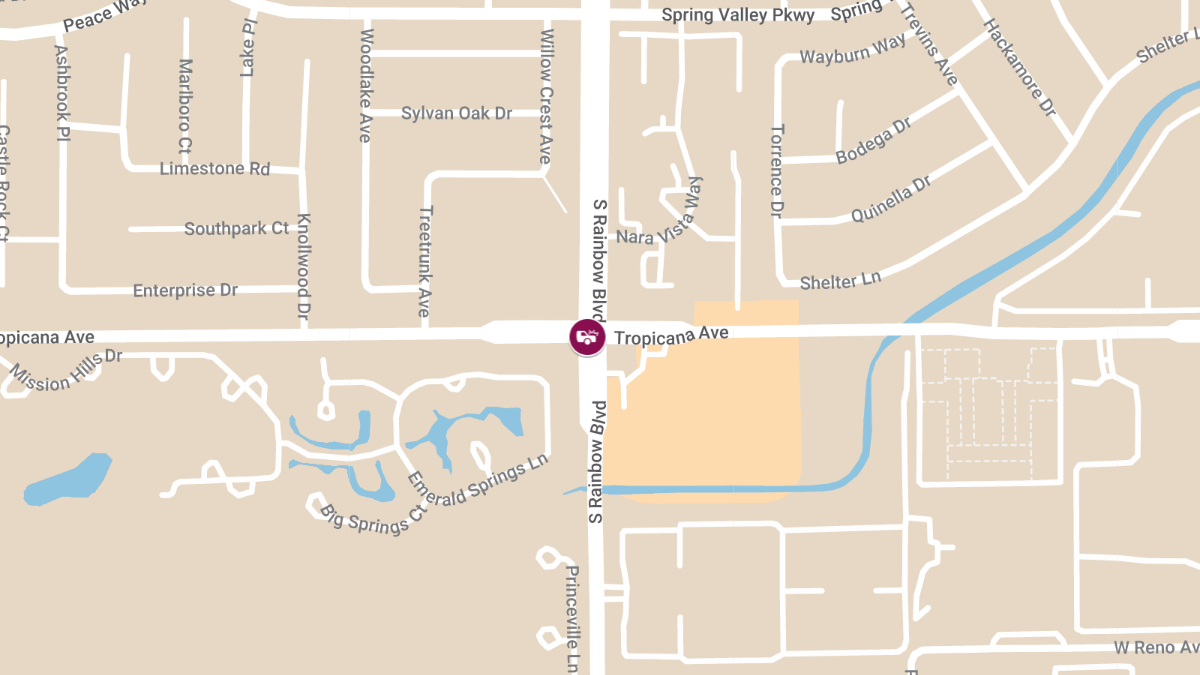 Accident with Injuries at S Rainbow Blvd & W Tropicana Ave