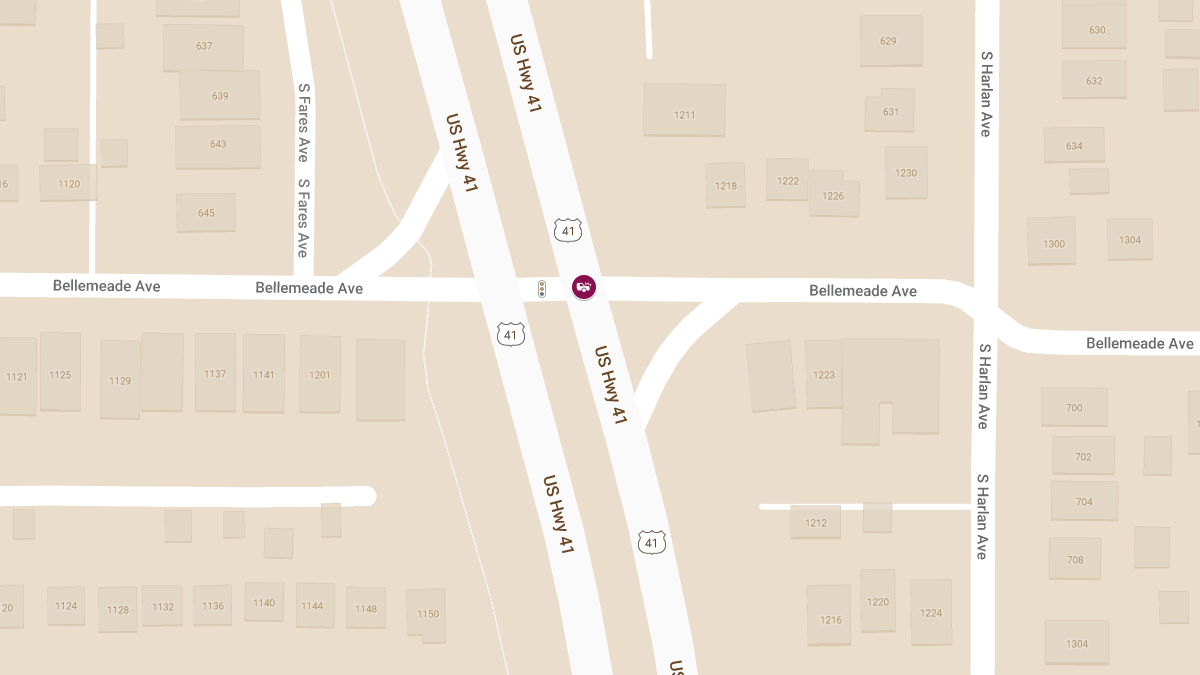 Accident with Injuries at SB Hwy 41 & Bellemeade