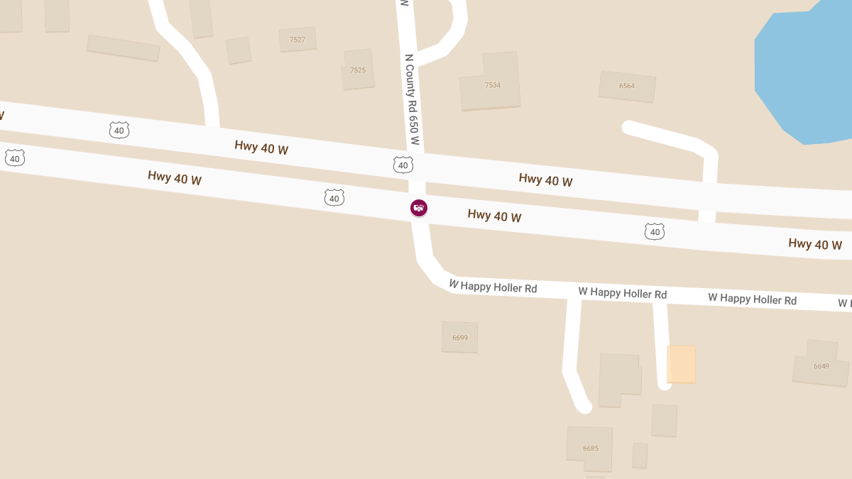 Accident with Injuries at US40 at 650 W