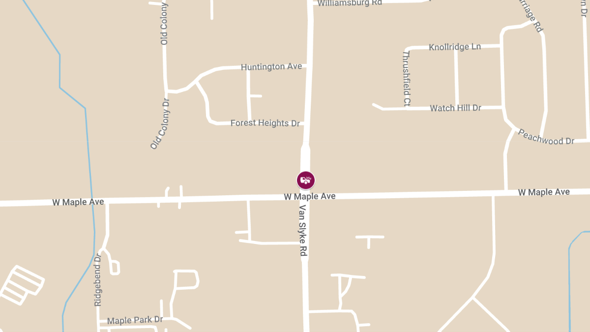 Accident with Injuries at W Maple Ave & Van Slyke Rd Causes Injury