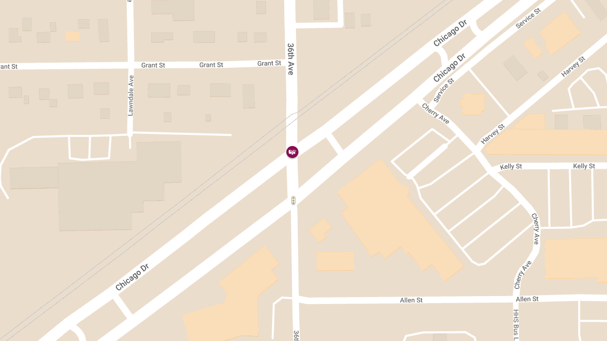 Accident with Injuries on Chicago Dr WB at 36th Ave SW