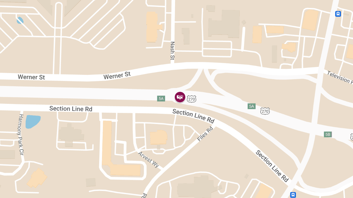 Accident with Injuries on EB U.S. Highway 270
