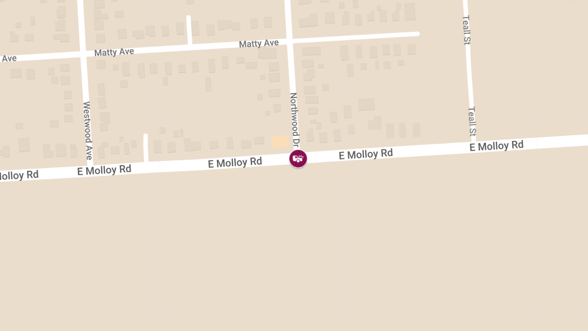 Accident with Injuries on East Molloy Rd at Northwood Dr