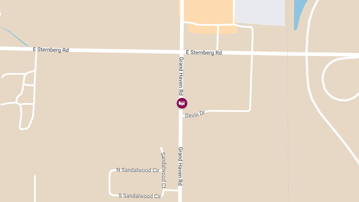 Accident with Injuries on Grand Hvn Rd South of Sternberg Rd