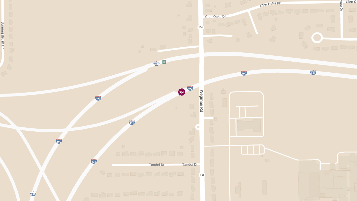 Accident with Injuries on I-490 EB between RT-531Exit 8 and I-390Exit 9