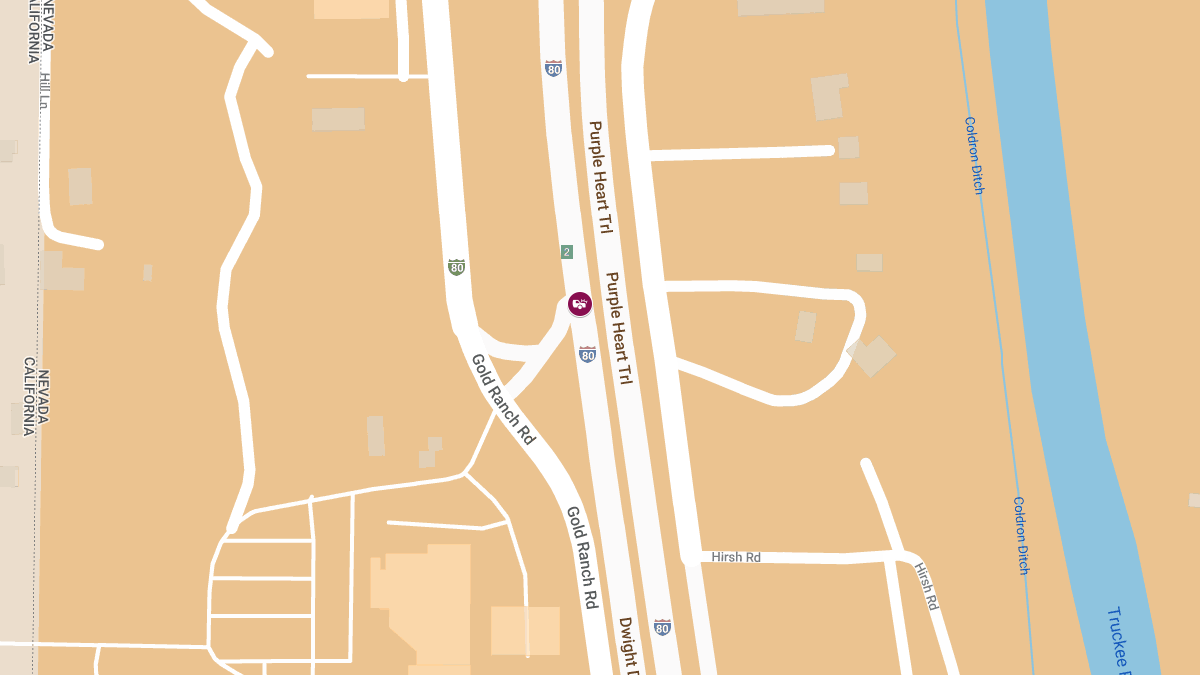 Accident with Injuries on IR-80 E at Gold Ranch Rd Exit 2