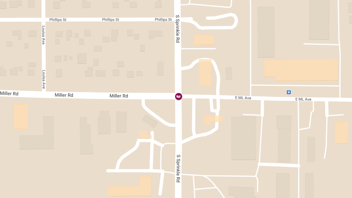 Accident with Injuries on S Sprinkle Rd at Miller Rd ML Ave