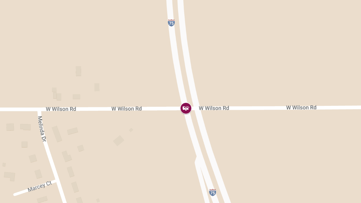 Accident with Injuries on SB I-75 at W Wilson Rd