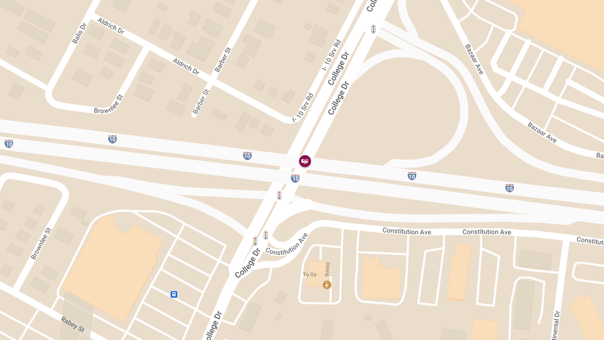 Accident with Injuries on WB I-10 at College Dr