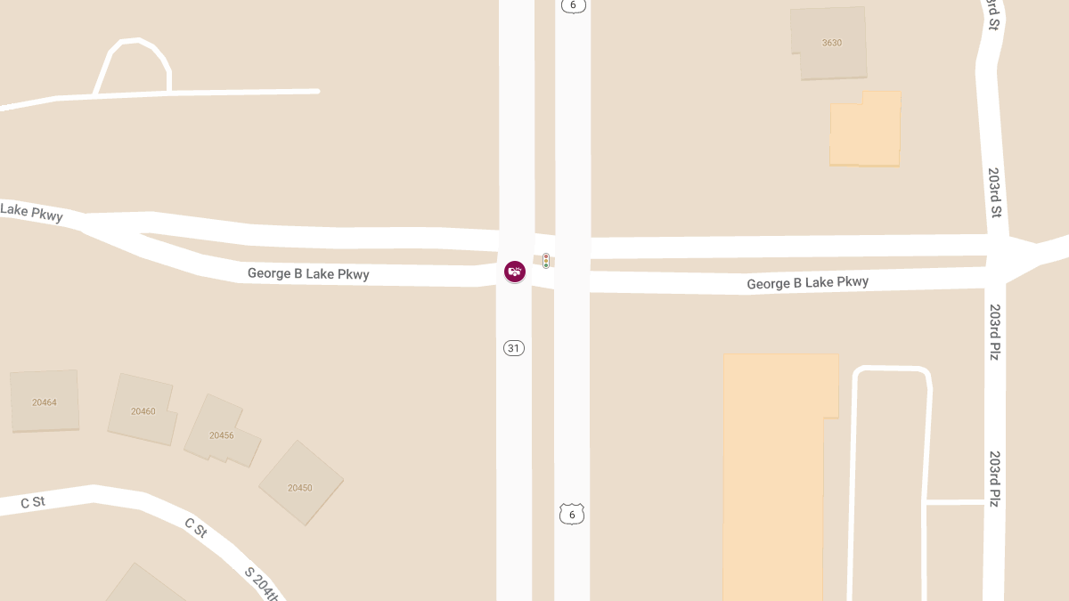 Accident with Injury at 204th St & George B Lake Parkway