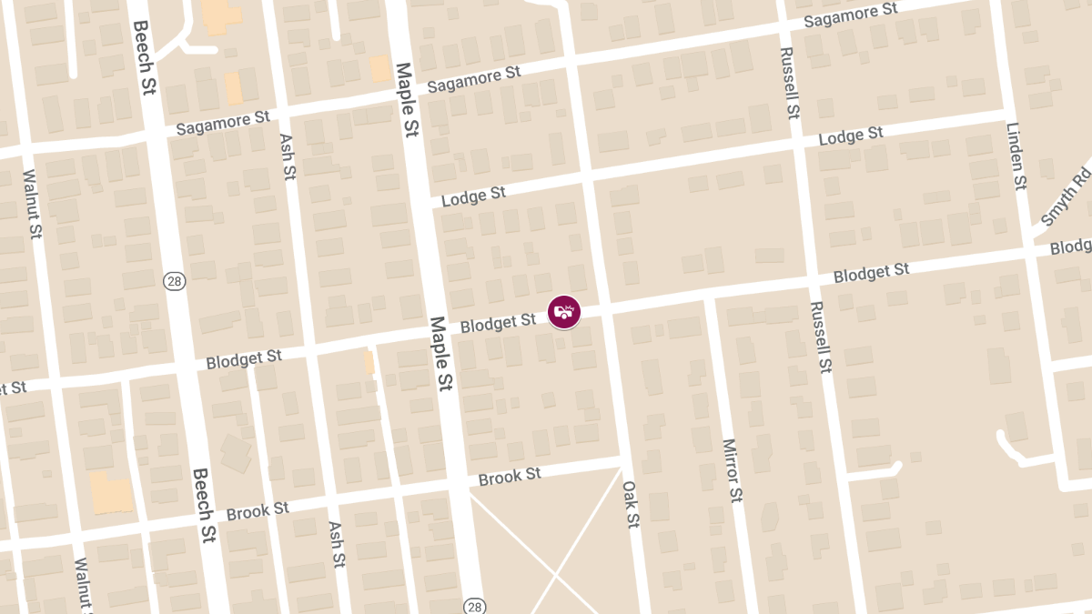 Accident with Injury at 218 Blodget St Between Ash & Maple St