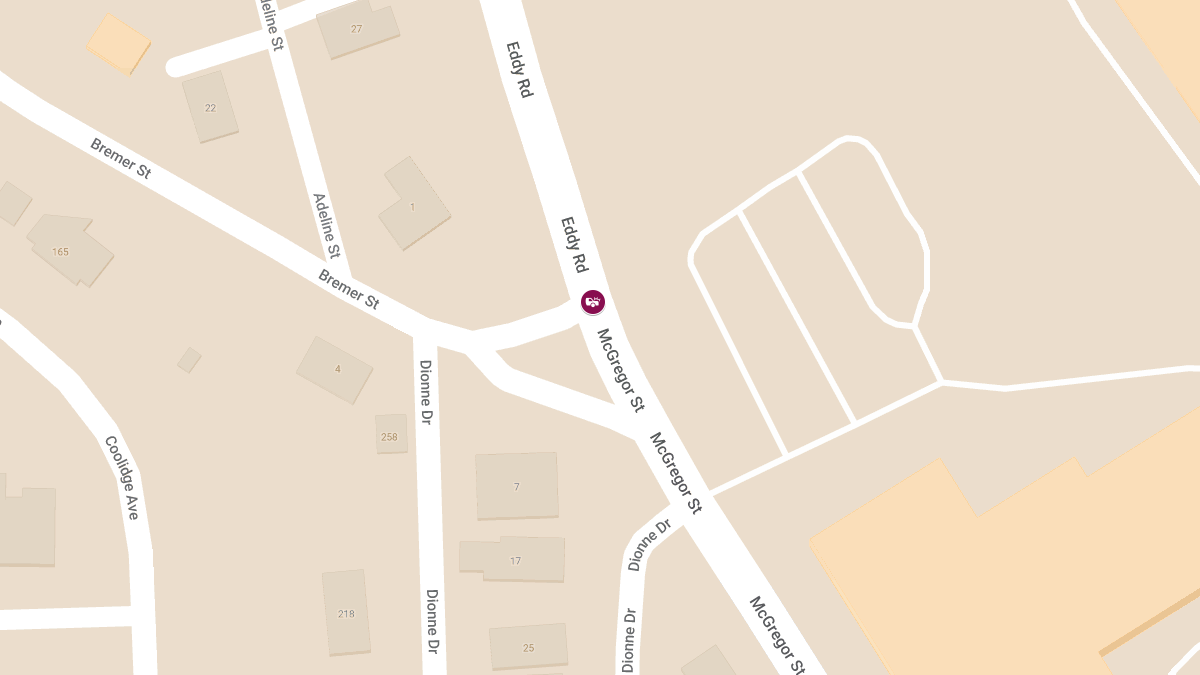 Accident with Injury at Bremer St & McGregor St