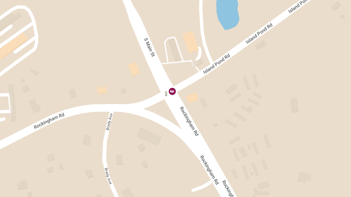 Accident with Injury at Rockingham Rd & Island Pond Rd