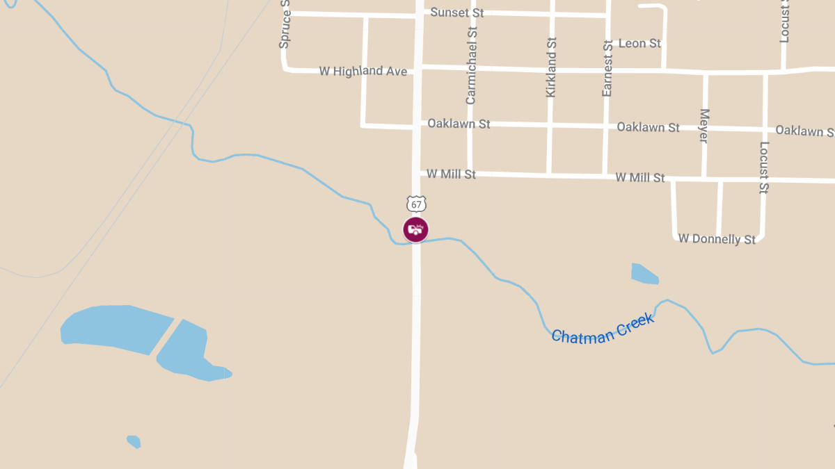 Accident with Injury at SB U.S. Highway 67 near 1.4 miles South of Exit 111
