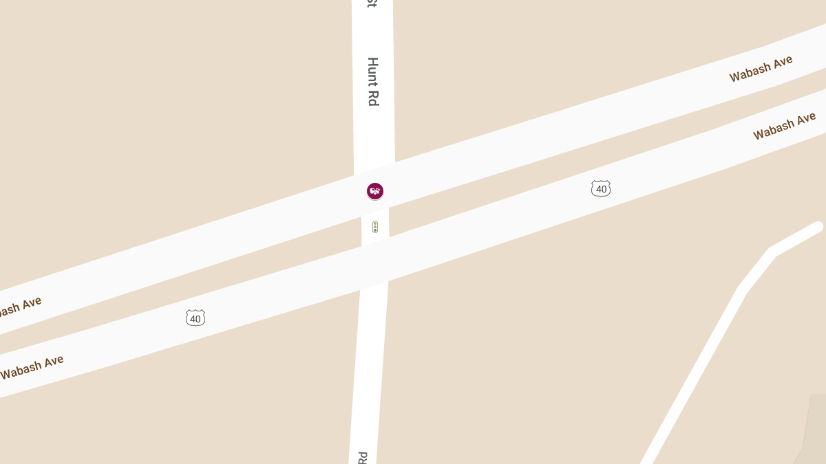 Accident with Injury at Wabash Ave and N Hunt St