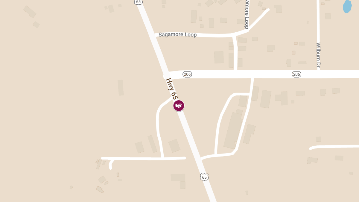 Accident with Injury on SB U.S. Highway 65 Near State Highway 206