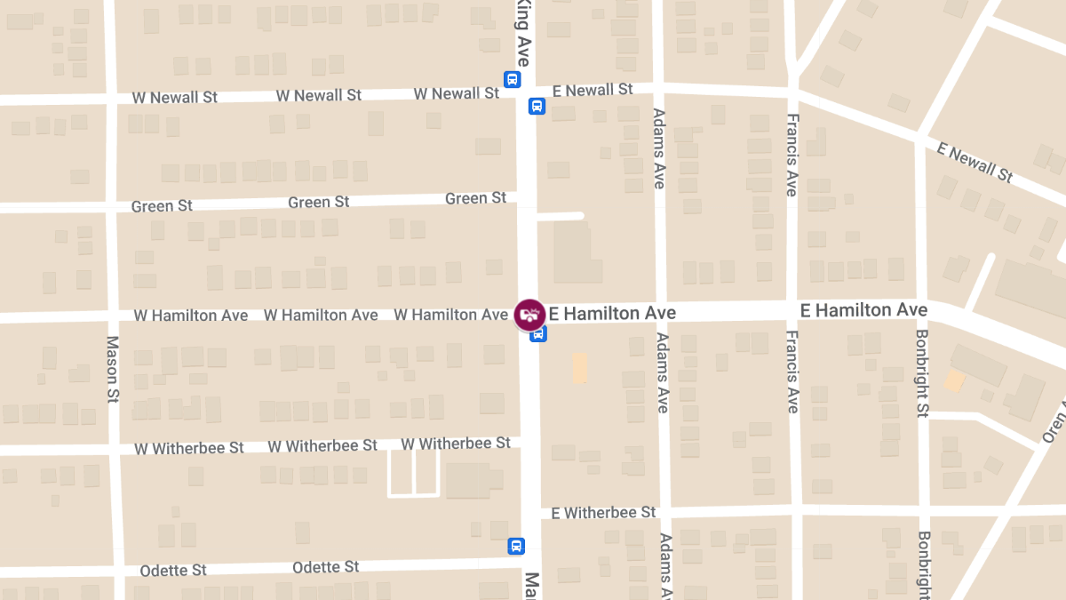 Accident with Personal Injury at M L King Ave & E Hamilton Ave