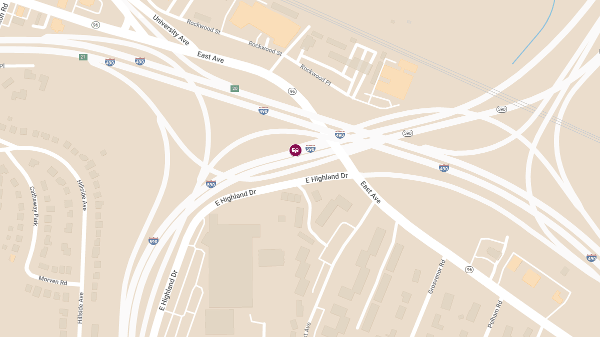 Accident with Possible Injuries on I-590 NB Between Blossom RdExit 6 and Browncroft Blvd