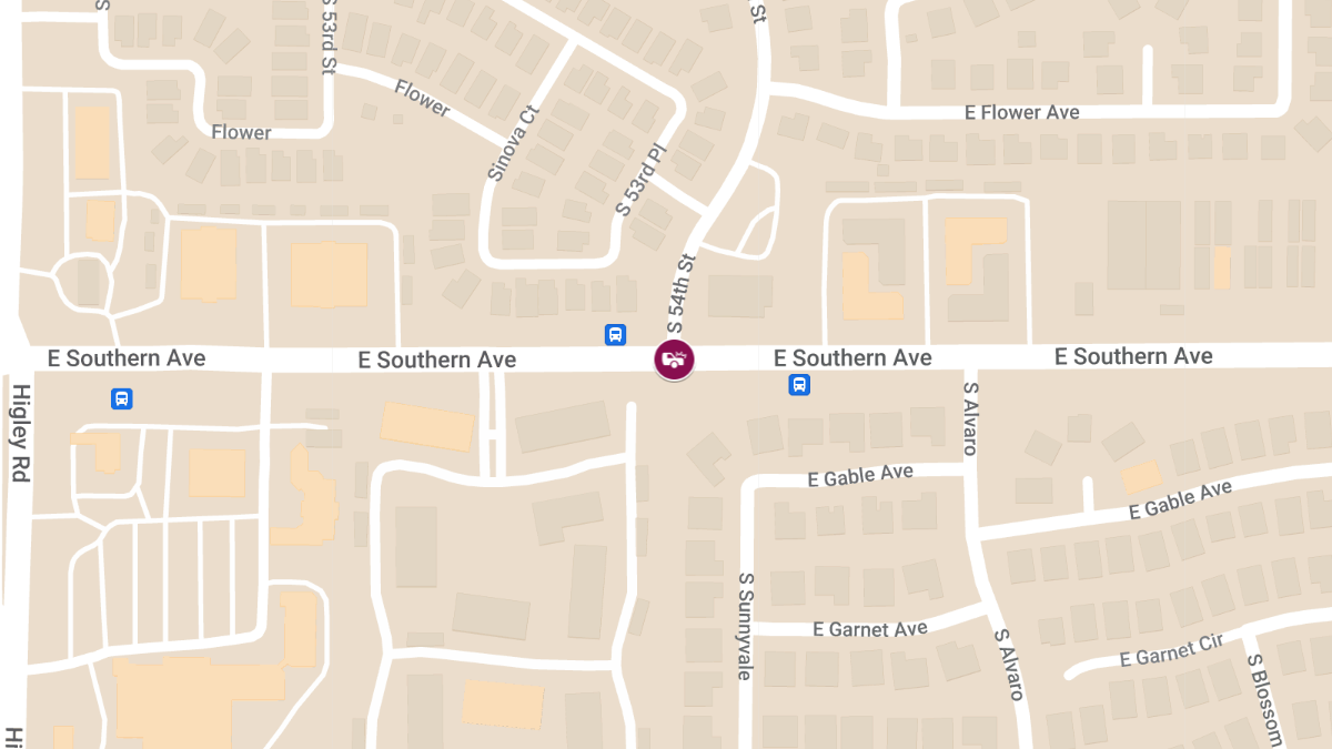 Auto Accident at S 54th St & E Southern Ave Causes Injuries