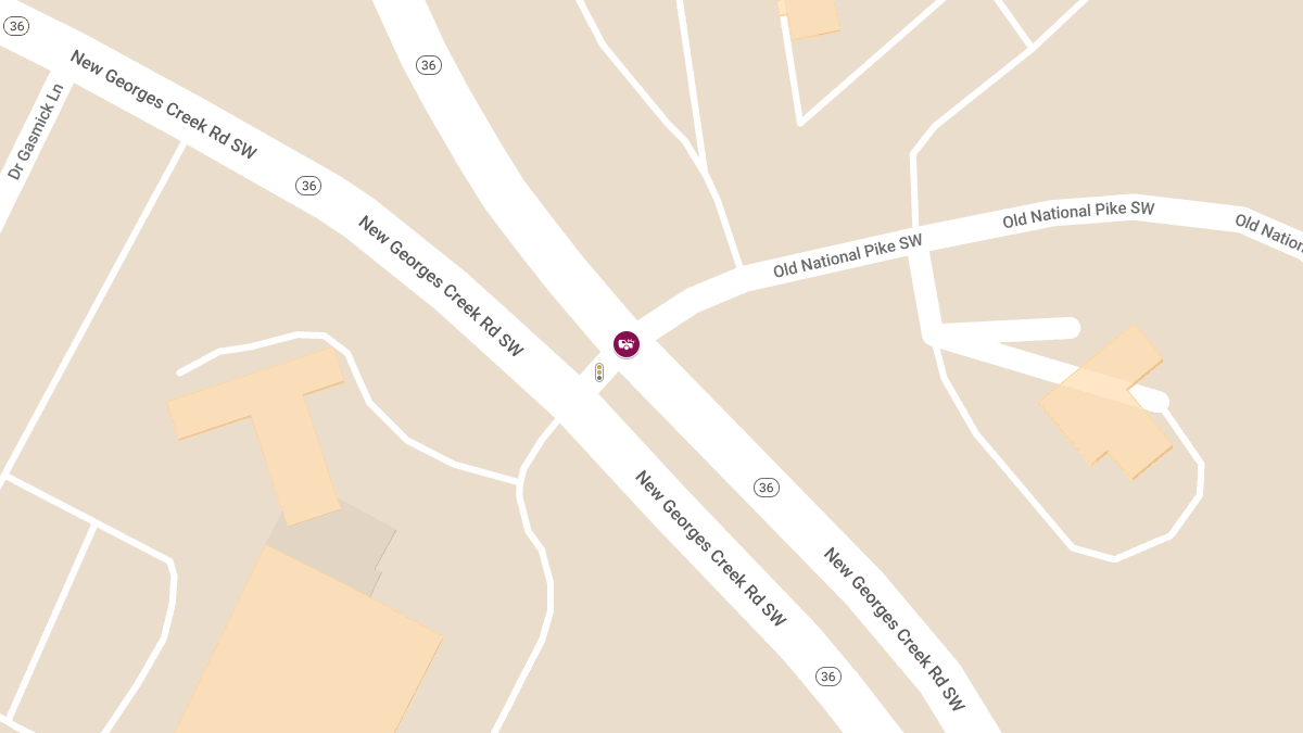 Auto Accident with Injuries at Old National Pike & New Georges Creek Rd