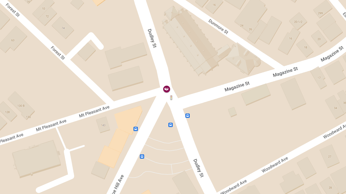 Auto Collision with Injuries at Blue Hill Ave & Dudley St