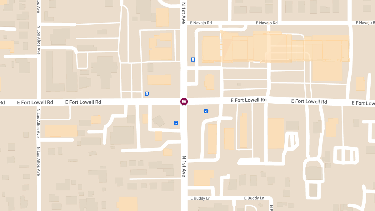 Auto Collision with Injuries at N 1st Ave & E Fort Lowell Rd