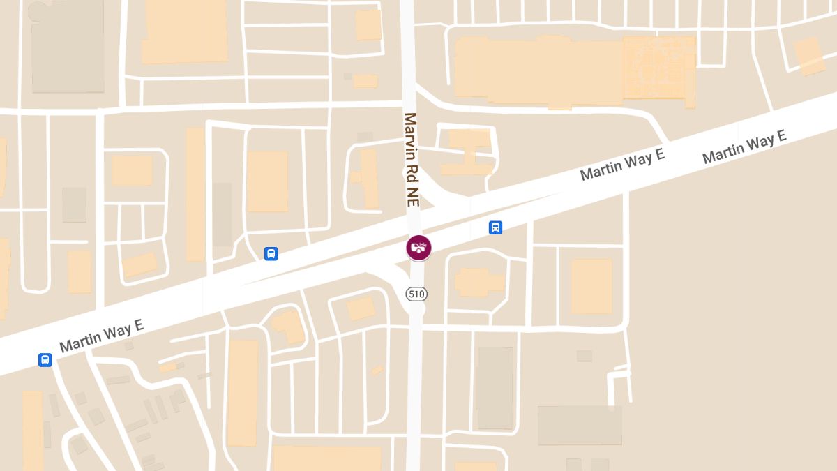 Blocking Accident with Airbag Deployment at Martin Way & Marvin Rd