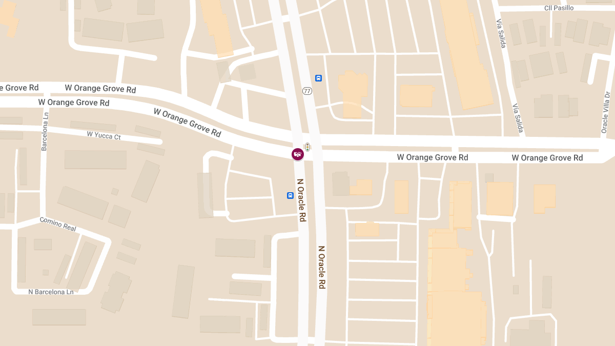 Car Accident with Injuries at N Oracle Rd & W Orange Grove Rd