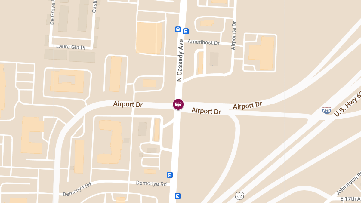 Car Collision With Injuries at Airport Dr & N Cassady Ave