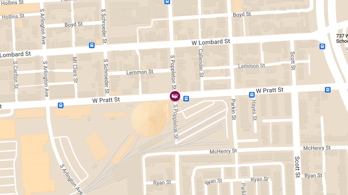 Car Collision at W Pratt St & S Poppleton St