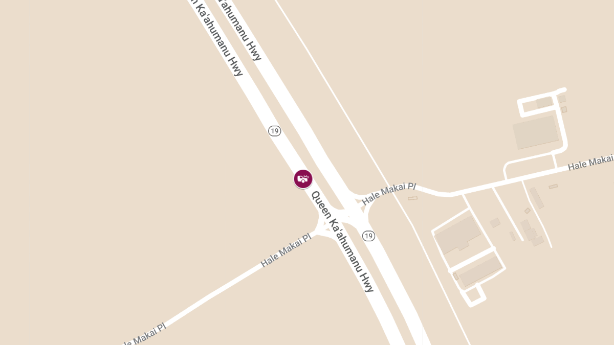 Car Crash With Critical Injury at Queen Kaʻahumanu Hwy & Kiholo Bay