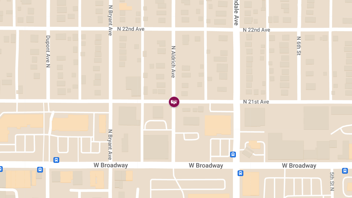 Car Crash With Injuries at 21st Ave N & Aldrich Ave N