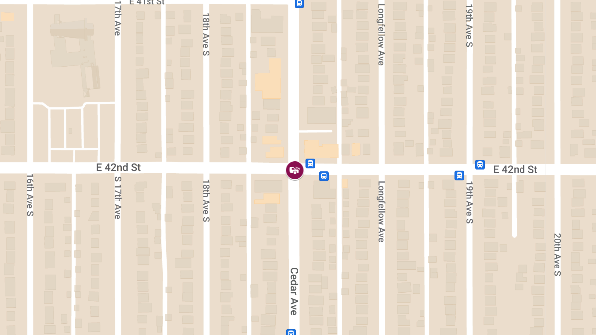 Car Crash With Injuries at 42nd St E & Cedar Ave S