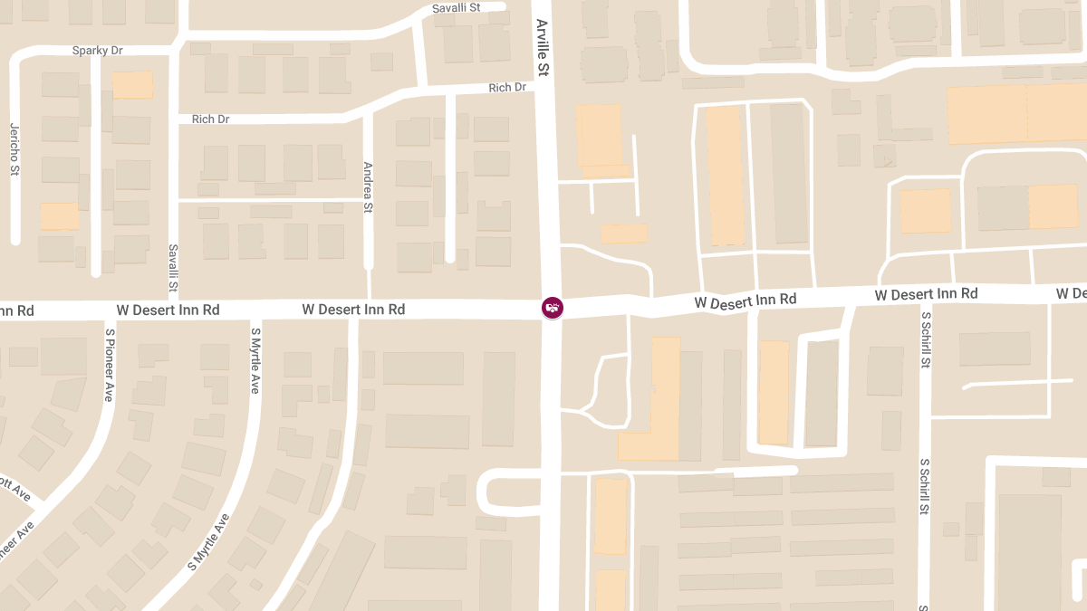 Car Crash at Arville St & W Desert Inn Rd Causes Injuries