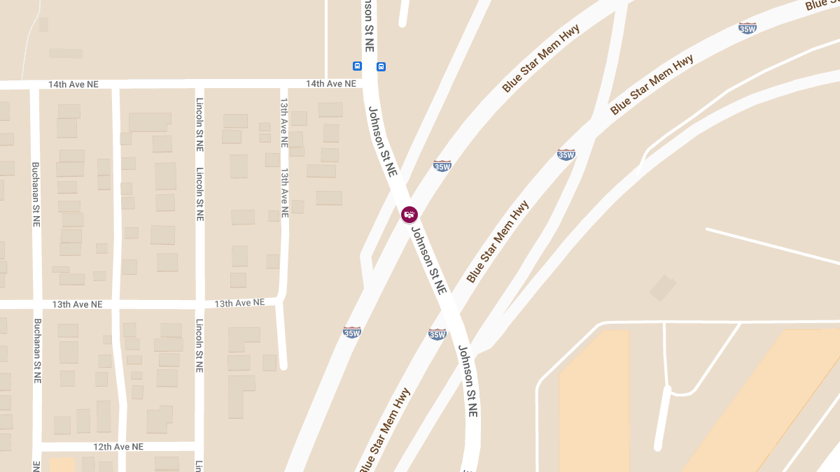 Car Crash at Johnson St NE & I-35W S Results in Injuries