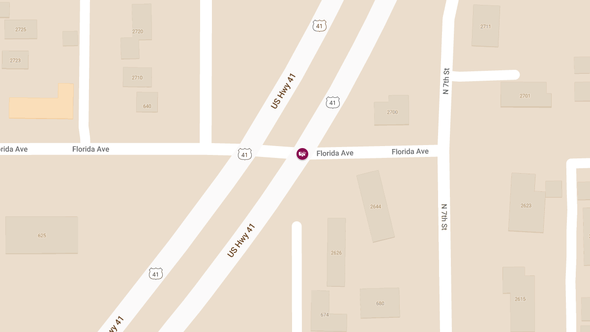 Car Crash with Injuries at 41 & Florida