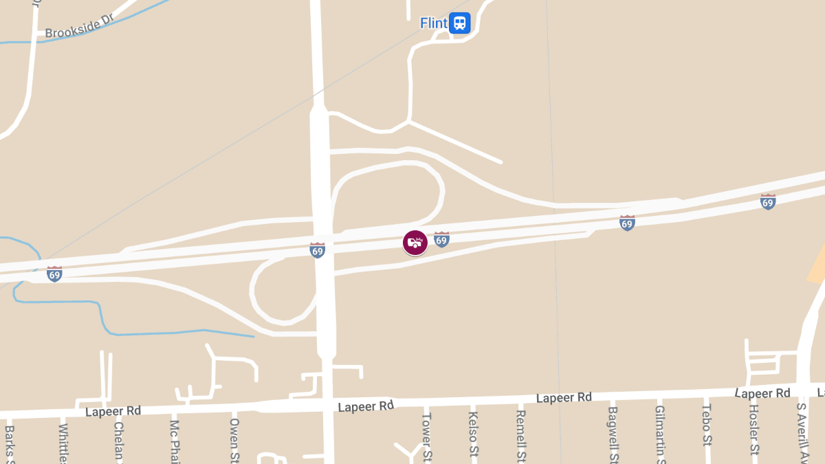 Car Crash with Injuries at EB I-69 & S Dort Hwy